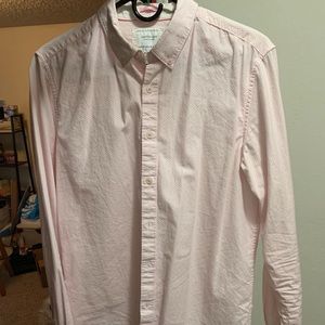 Cactus Man Pink Slim Fit Button Down Shirt - M